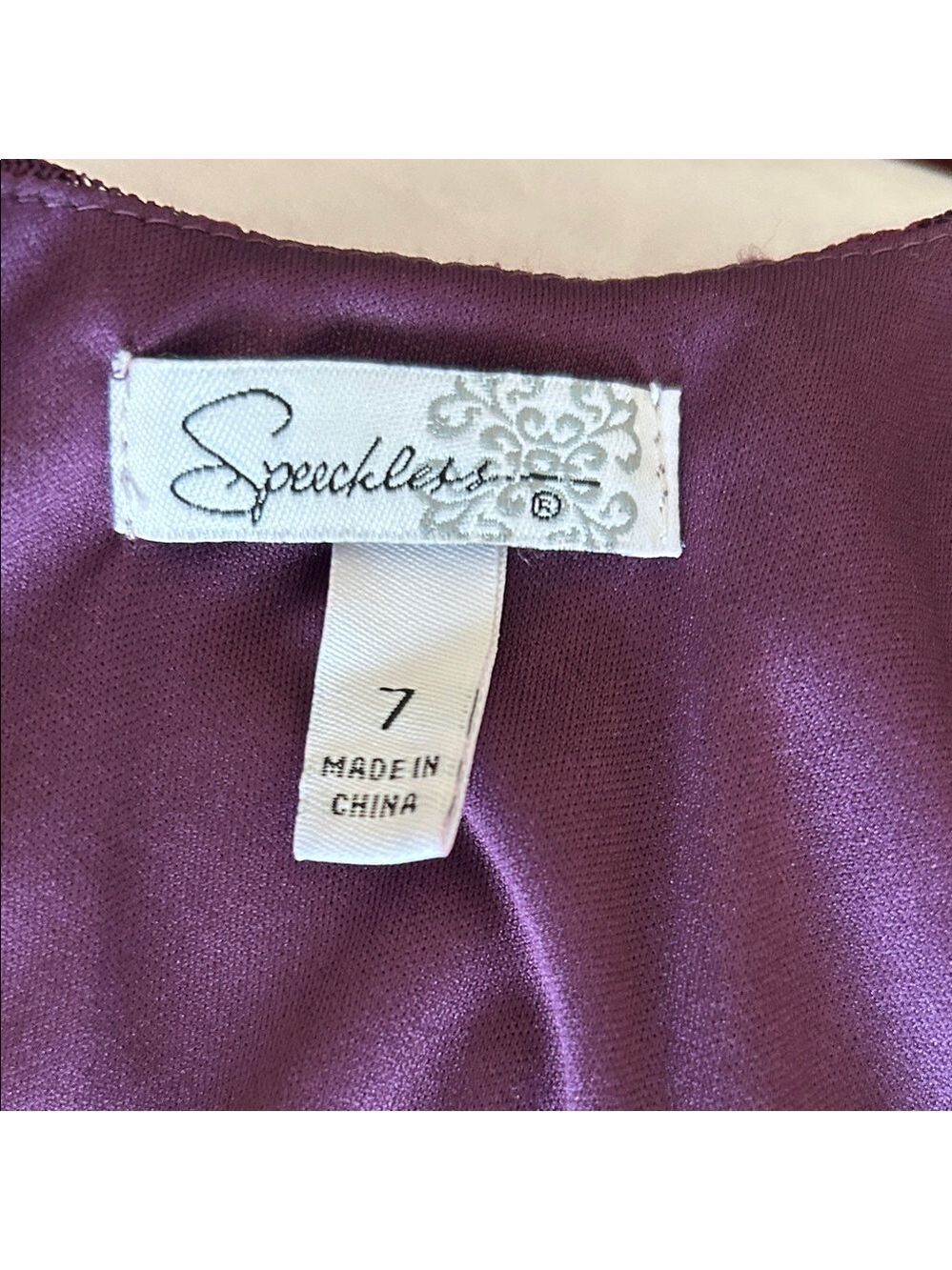 Speechless Lace Pleated Mini Dress in Rich Purple size 7 juniors - Picture 11 of 12